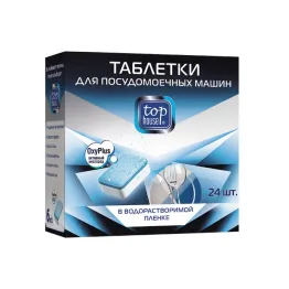 Таблетки 6 в 1 для посудомоечных машин TOP HOUSE 24 шт. по 18 г. (393439) (УЦЕНКА)