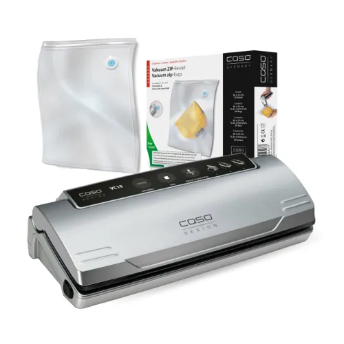 Набор: Вакуумный упаковщик CASO VC 10 + Подарок ZIP-Пакеты для вакуумной упаковки CASO 26х23