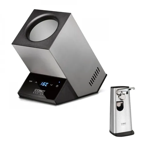 Набор: Охладитель для бутылок CASO WineCase One Inox + Электрооткрывалка консервная CASO D10 Mulit Opener