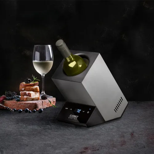 Набор: Охладитель для бутылок CASO WineCase One Inox + Электрооткрывалка консервная CASO D10 Mulit Opener