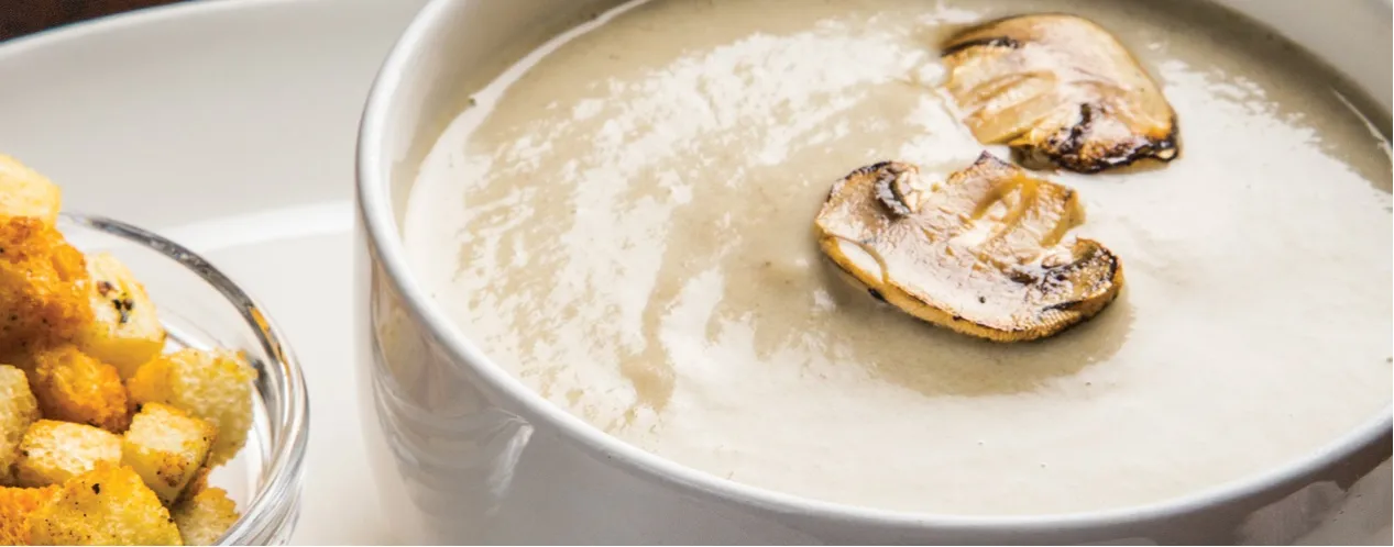 Картофельный суп-пюре с шампиньонами